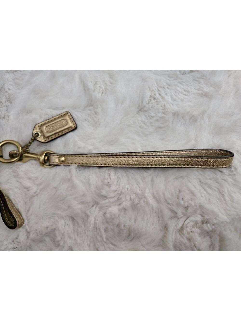 NWOT Coach Signature C Metalic Accented Wristlet Y2K - Picture 6 of 9